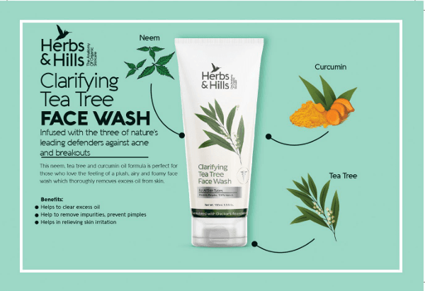 Herbs & Hills Clarifying Tea Tree Face Wash