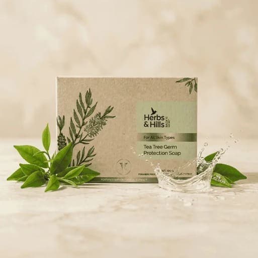 Tea Tree Germ Protection Soap - Organic Ayurvedic Skincare | Pureable